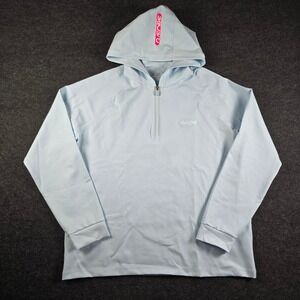 G/FORE Shadow Creek Golf Hoodie Light Blue Quarter Zip Pullover Brushback Mens L